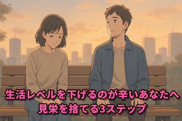 生活レベルを下げるのが辛いあなたへ。見栄を捨てる3ステップ