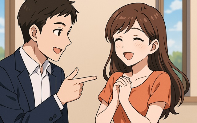 視線を集める女性