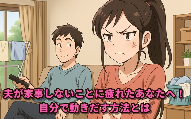 夫が家事しないことに疲れたあなたへ!