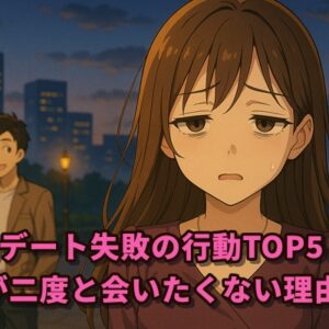 初デート失敗の行動TOP5!