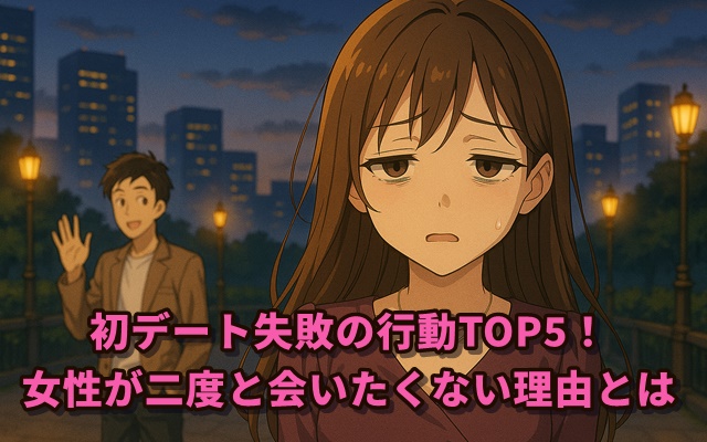 初デート失敗の行動TOP5!
