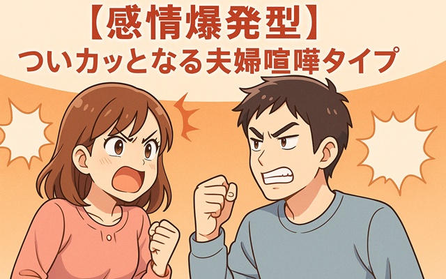【感情爆発型】ついカッとなるタイプ