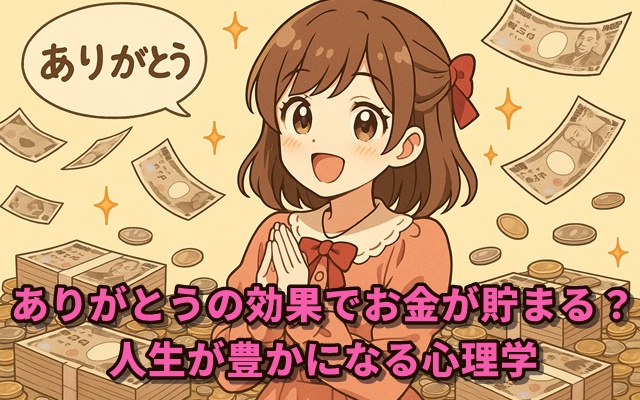 ありがとうの効果でお金が貯まる?